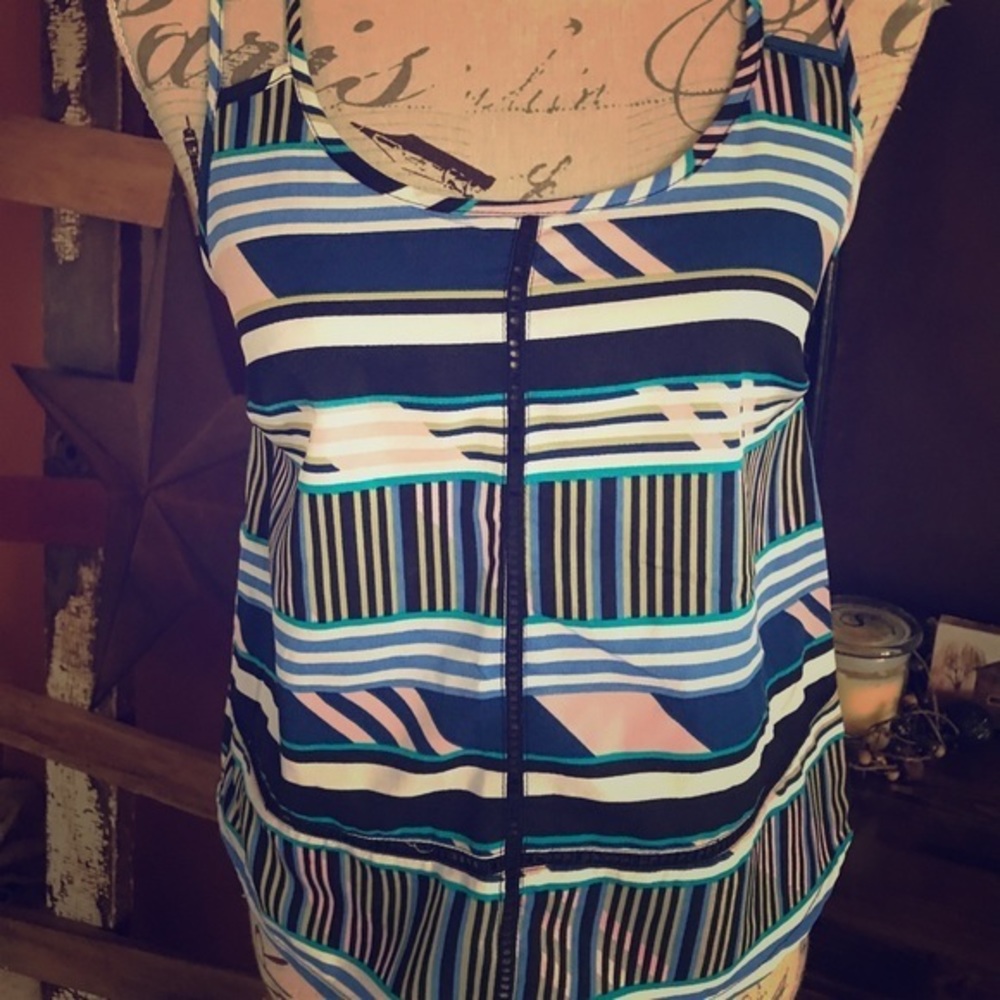 NWOT Jessica Simpson Striped Lightweight Tank XS